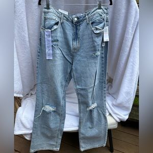 Tinseltown High-Rise Distressed Light Blue Jeans